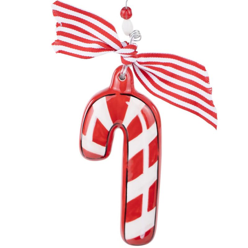 Candy Cane Puff Ornament